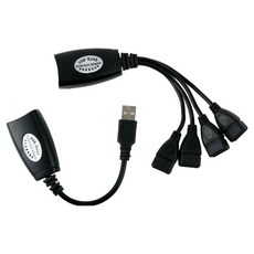 Coms USB RJ45 中繼器套組 45m, 1套, IB388