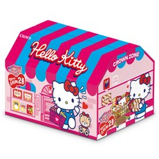 CROWN 皇冠 Hello Kitty的甜點店餅乾+Hello Kitty貼紙 2種組, 1套, 2種餅乾+Hello Kitty貼紙