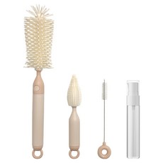 MomnLittle 嬰兒奶瓶刷組, 1套, 花漾米色