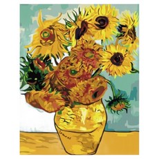 Rootwellife DIY名畫繪製油畫組 40 x 50 cm, 梵谷向日葵, 1套