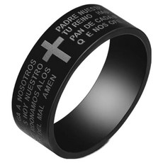 Dimis B 救贖念珠戒指 8號, 黑色, 1個