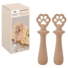 Firgi 首次使用的嬰兒副食品沾食匙, 2個, 灰褐色