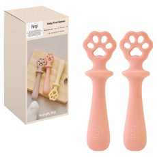 Firgi 首次使用的嬰兒副食品沾食匙, 2個, 莓果粉