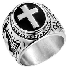 Dimis B 神聖念珠戒指 11號, 鋼色, 1個