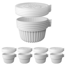 Bloom at home 馬鈴薯排骨湯/麻辣燙用白色容器 中款 25入 + 蓋子 25入 套組, 1套