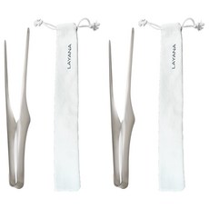 台灣第一筷 公筷夾2入組 不鏽鋼色 附束口袋 衛生餐具, 1組