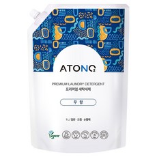 ATONO2 頂級洗衣精 補充包 無香, 1個, 1L