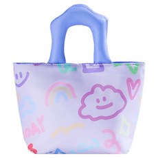 彩色保溫保冷便當袋, 1個, 紫色