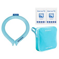 INCONTRO 冰感涼爽頸掛 + 冰感增強劑套組, 1套, 天藍色