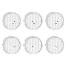 微笑插座安全蓋, 6個, 白色