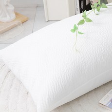 Danjam 泡泡紗涼感背墊 + 含枕套枕芯 一般型, 素色白