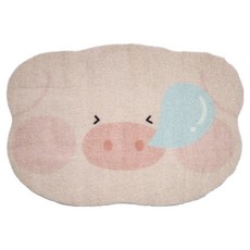 微笑可愛造型防滑浴室地墊, 1個, 豬