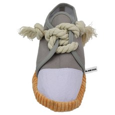 Blank Dog 寵物繩鞋型玩具, 灰色, 1個