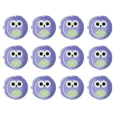 貓頭鷹插座安全蓋, 紫色, 12個