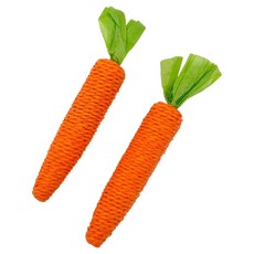 doongdoongpet 貓咪磨牙貓抓繩胡蘿蔔玩具, 2個, 混合顏色