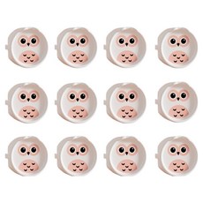貓頭鷹插座安全蓋, 白色, 12個