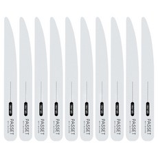PASSET 刀型美甲銼刀, 10個, 白色