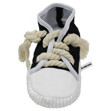 Blank Dog 寵物鞋型繩索玩具, 黑色, 1個