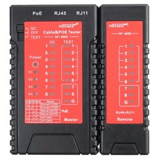 Coms PoE 網路測試儀 分離式 電話線測試 RJ45 RJ11 LAN NY635, 1個