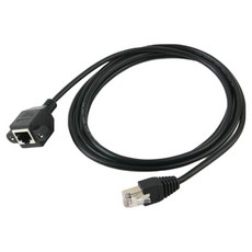 컴스 RJ45 포트 연장MF 브라켓 연결용 판넬형 케이블 젠더 ITB739, 1개, 2m