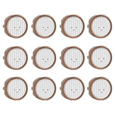 微笑插座安全蓋, 12個, 棕色