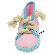 Blank Dog 寵物繩鞋型玩具, 粉紅色 + 藍色, 1個
