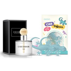 코코도르 차량용 우드볼 디퓨저 50ml + 솔리드 디퓨저 투웨이 세트, 오아시스, 시프레오션, 1세트