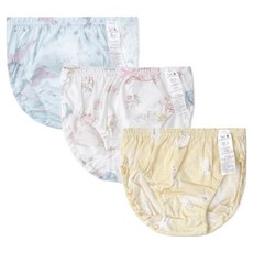 오가닉맘 여아용 민트돌핀 팬티 MISUUP02 + 레그리 팬티 MISUUP15 + 엘릿 팬티 MISUUP08 세트