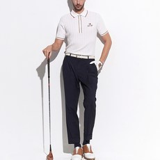 GARMENT GOLF 男士涼感羊毛雙褶條紋長褲 GMPTD204
