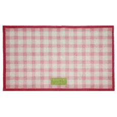 미소로운 러블리 미끄럼방지 욕실 매트, 핑크 체크, 1개