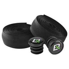 ROCKBROS 洛克兄弟 自行車手把防滑把帶 2p + 把塞 2p 套組, 1套, 黑色(GH-081H)