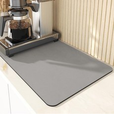 비레보 주방 테이블 미끄럼방지 식기건조매트 50 x 80 cm, 그레이, 1개, 1단