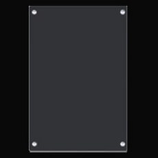 PickUpLife 全透明冰箱黏貼式壓克力磁性留言板 小 3入