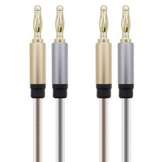 컴스마트 바나나 케이블 2선 구리선 OFC 무산소동선 1.8m, BT950, 투명, 1개