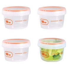 심플 보관용기 세트, 100ml(4p), 1세트