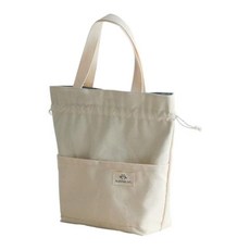 美得像專櫃 手提帆布束口袋, 1個, 白色