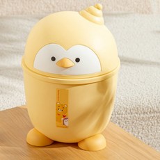 귀여운 오리 탁상용 휴지통, 옐로우