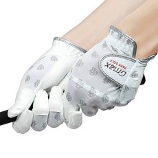 吉麥斯 男性網眼公園高爾夫球手套 雙手用套組 PKG10001, 1套, 灰色