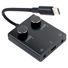 Coms AUX 音量音效卡 Type-C 音訊轉接頭 USB 3.1 to 雙 3.5mm, 1個, 單一顏色