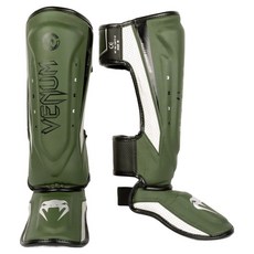 VENUM Elite Evo 踢拳 MMA 護脛套組, 卡其色 + 黑色 + 銀色