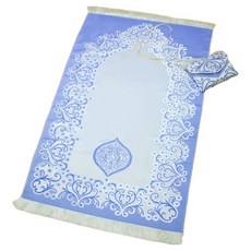 迪米斯 穆斯林禮拜毯肩背包 + 毯子 70 x 110 cm 套組, 1套, 淡紫色