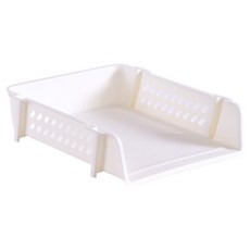 Think Daily 文件整理 文件收納盒, 白色 小, 1層