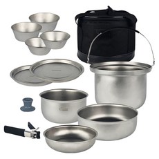 CLADIN 電磁爐鈦金屬全三層鍋具組, 銀色, 1套, 13件組