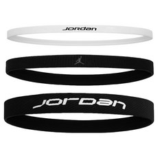 NIKE 耐吉 JORDAN 喬丹 Nike彈性運動髮帶 3件組 IF1690-036, 1組, 白色+黑色*2