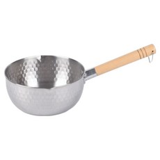 Wurzel IH爐用不鏽鋼錘紋單柄泡麵鍋, 銀色, 1個, 18cm