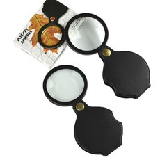 Khohimo 10倍折疊皮革套便攜式放大鏡 70mm 5W0258, 2個, 單一顏色
