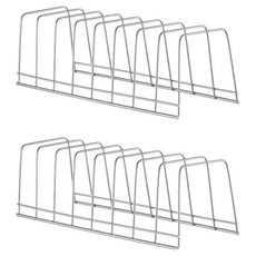 Haegang Corporation 不鏽鋼高款碗盤整理架, 銀色, 2個