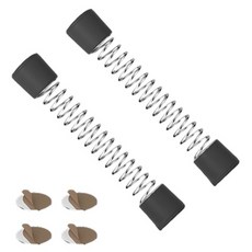 EORIN 洗衣機門防關彈簧 2入 + 磁鐵貼紙 4入 套組, 1套, 黑色