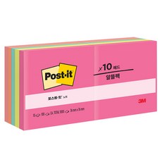 3M Post-it 利貼 便條紙 Pop Timestyle, 10個, 100張, 混合色