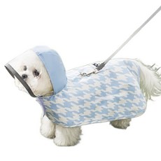 파스텔펫 반려동물 패턴 후디 망토우비, 1개, 블루